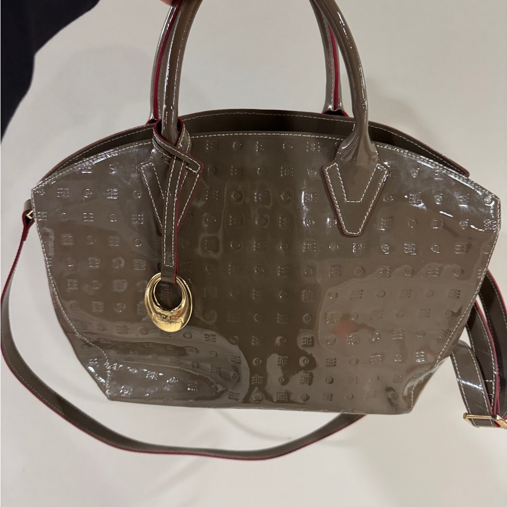 Elegant Arcadia Brown Designer Handbag